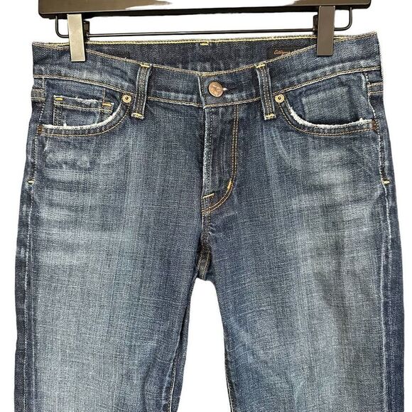 Citizens Of Humanity Kelly 063 Low Rise Stretch Dark Wash Cropped Jeans - Picture 4 of 9